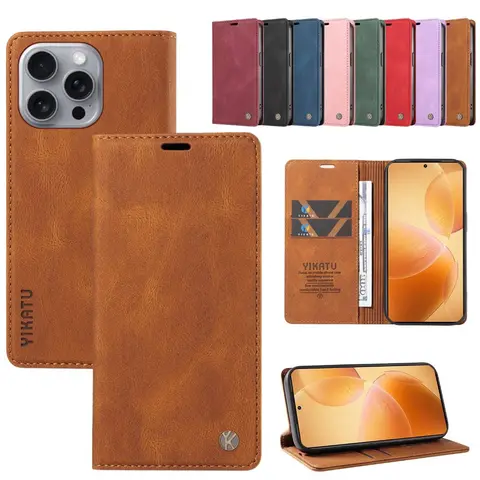 Portafoglio Slot per scheda magnetica Cover Custodia in pelle di vibrazione per iPhone 16E 16 15 Pro Max 14 Plus 13 Mini 12 11 X XS XR SE2 SE3 8 7 6 2022