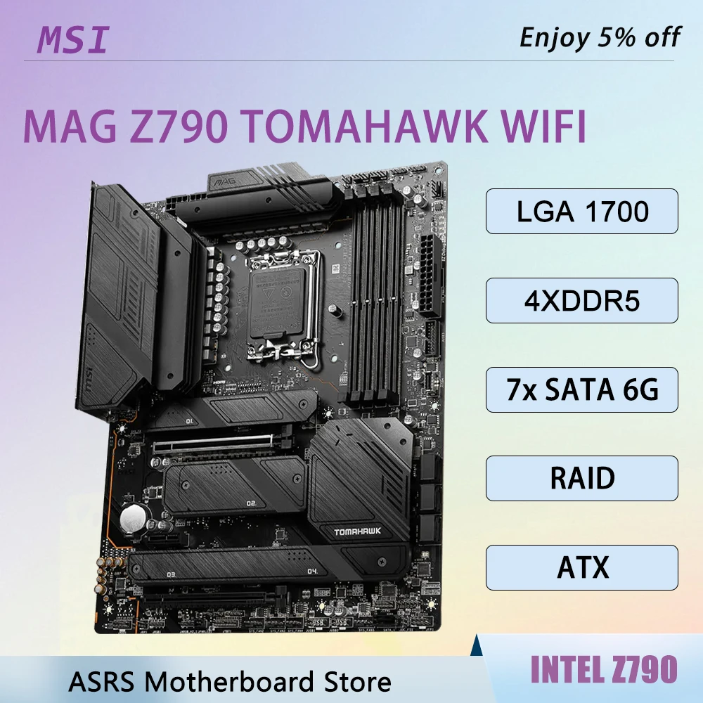 MSI MAG Z790 TOMAHAWK WIFI LGA 1700 ATXマザーボード Z790対応CPU i9