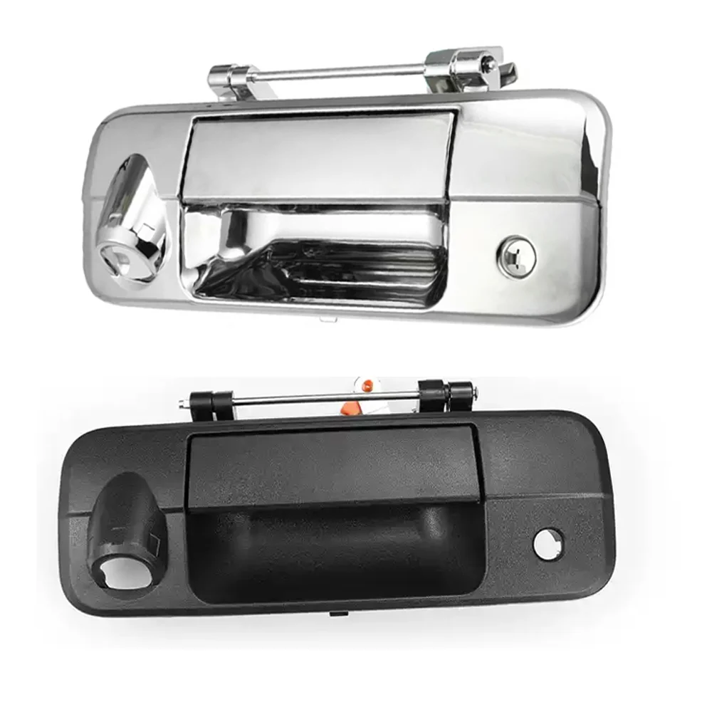 

Tailgate Handle Latch 69090-0C050 W/Camera Hole Compatible with Toyota Tundra 2007-2013 Textured Black/Chrome 1pcs