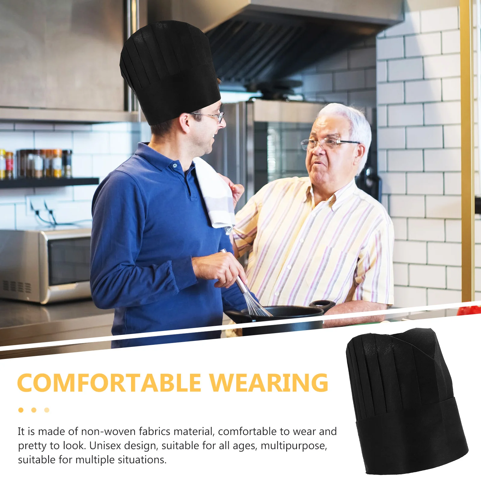 Chapeau de chef pour hommes, uniforme de restaurant, chapeaux de cuisine, travail unique, simple, attribuable, barbecue, cuisine