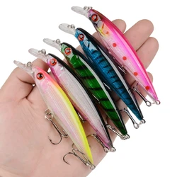 1PCS Laser Minnow Fishing Lure 11CM 13G pesca hooks fish wobbler tackle crankbait artificial japan hard bait swimbait