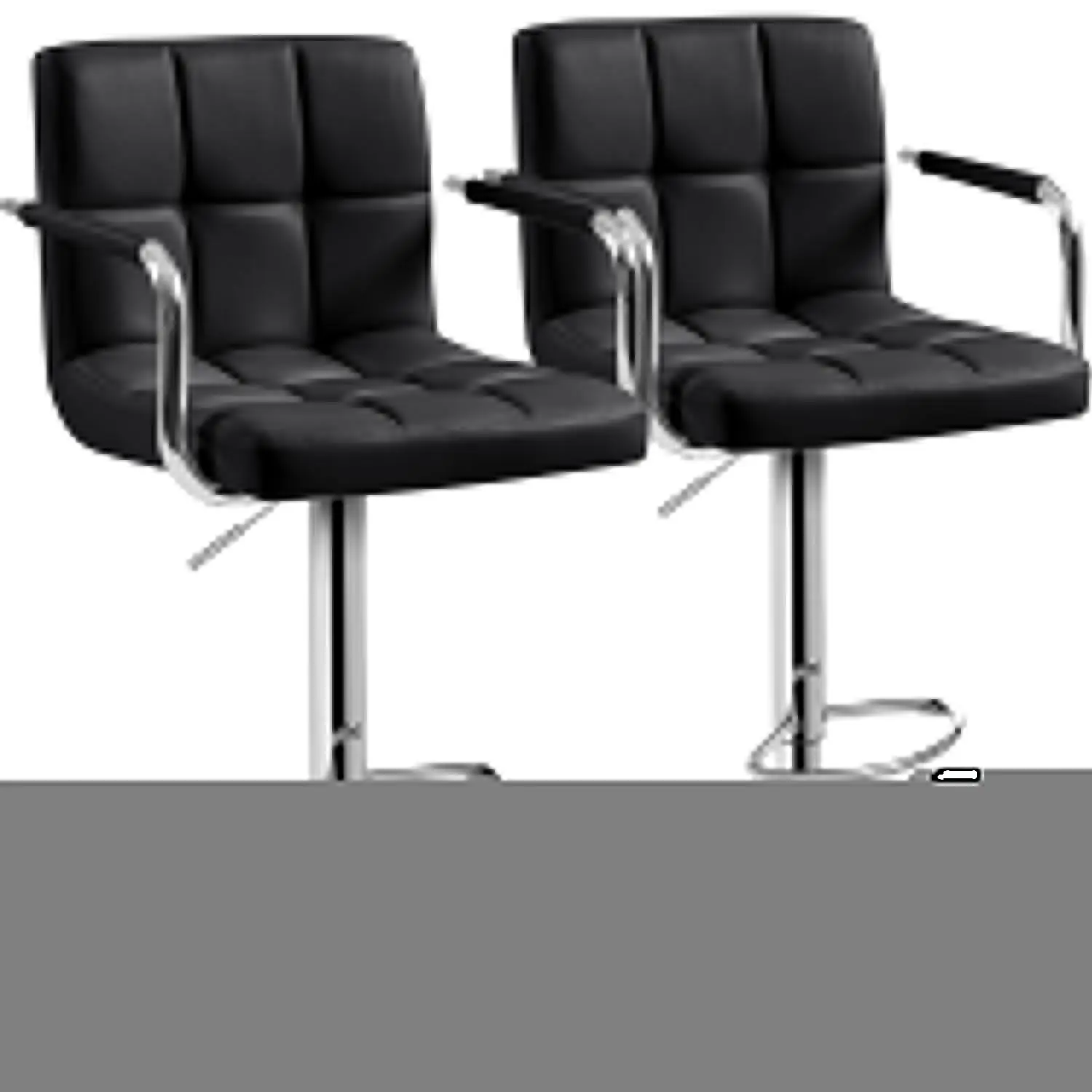 

Комплект из 2 барных стульев, регулируемые по высоте, вращающиеся, из искусственной кожи, гидравлические, для кухонной стойки, с возможностью индивидуальной настройки