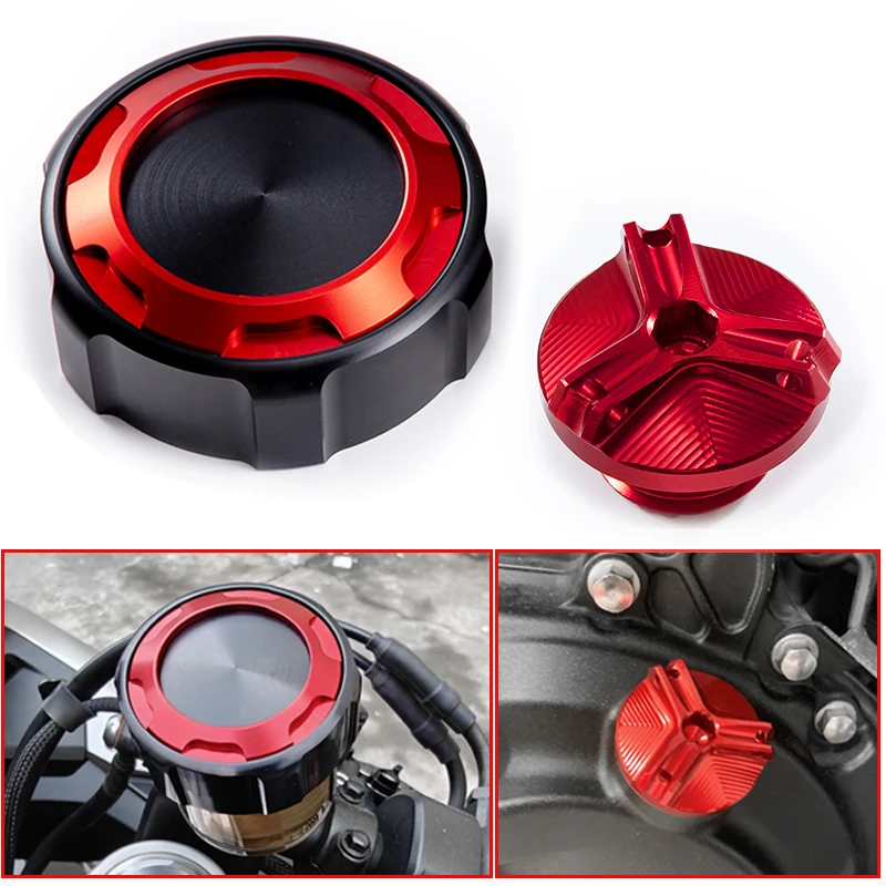 Front Brake Fluid Cap and Engine Oil Filler Cap Protection For Suzuki GSXR GSX-R 600 750 1000 1000 R/X gsx-r1000 Accessories