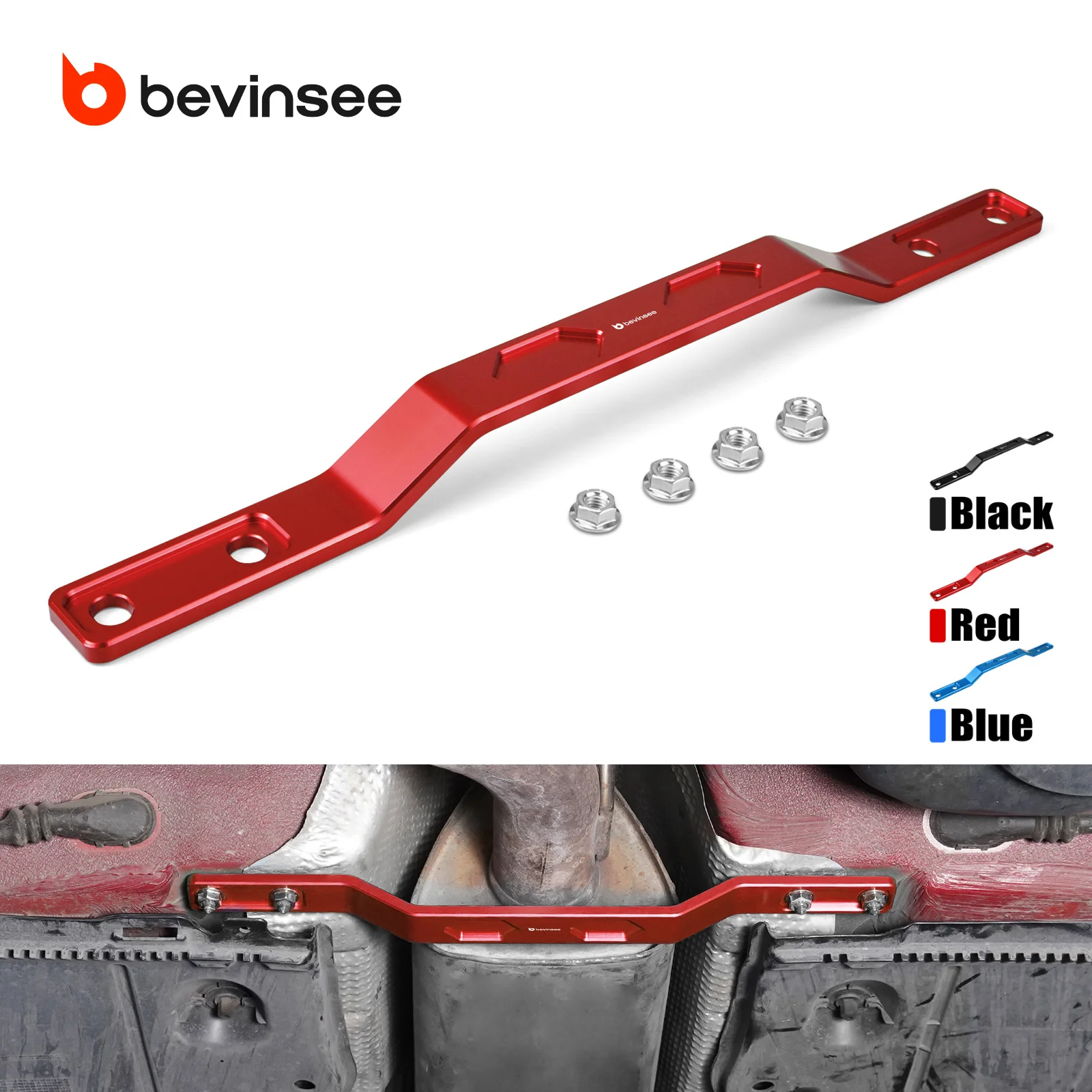 

Алюминиевая задняя распорка туннеля BEVINSEE для VW Golf 7, VW Passat B8, Jetta, Audi A3 8V/8Y, Q2, Seat. Замена для 5Q0802128.