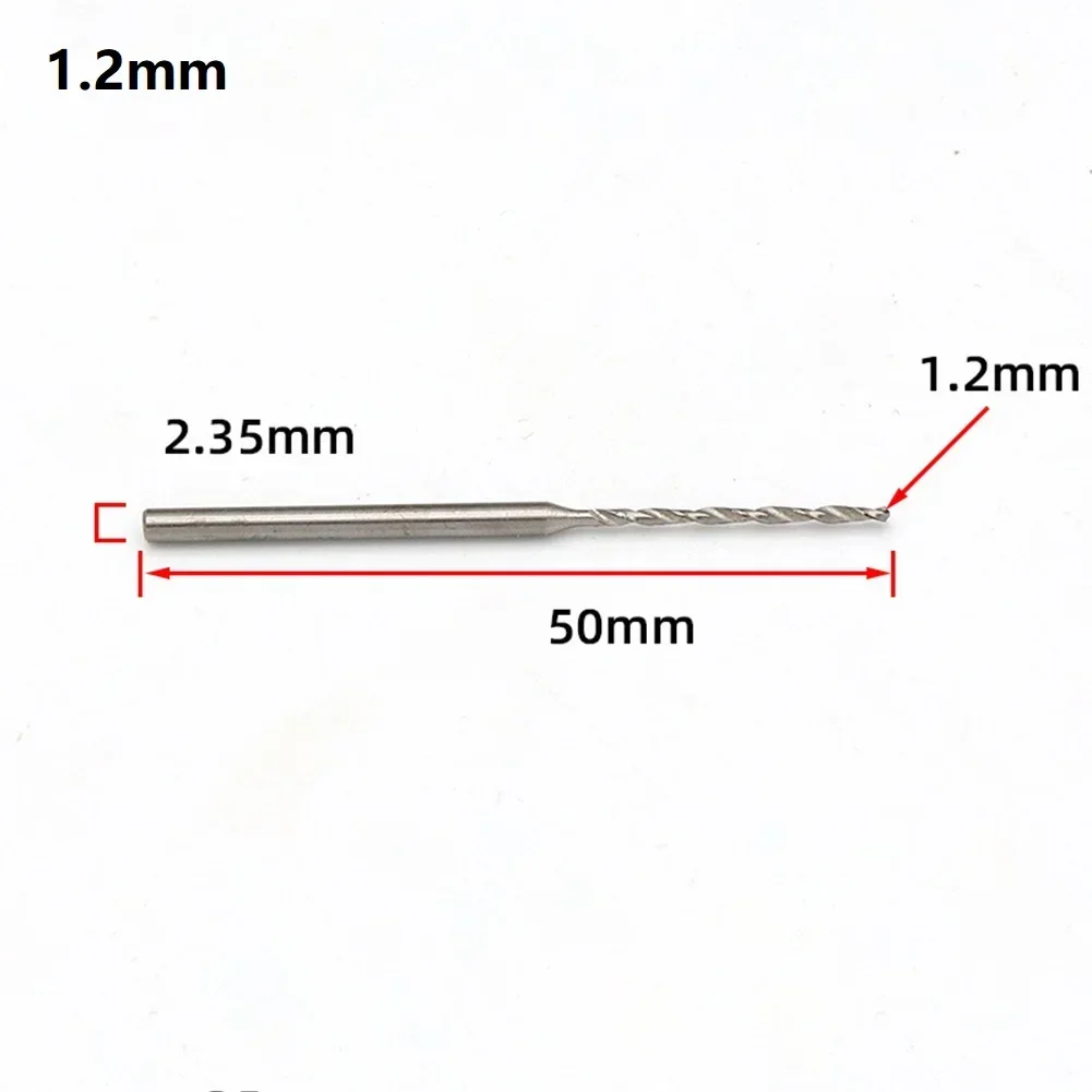 0.82.0mm wiertło 2.35mm Shank prosty uchwyt HSS do biżuterii drewno plastikowa guma rzemiosło otwór wiertniczy narzędzia ręczne do obróbki drewna