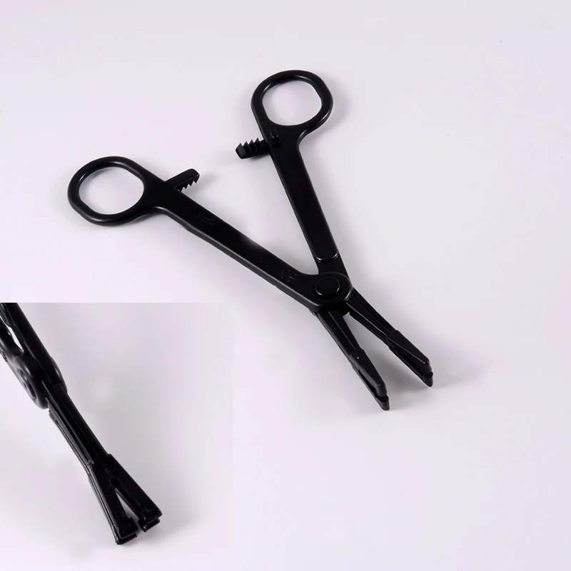 1PC Profession Acrylic Disposable Body Piercing Plier Plastic Clamp Ear Lip Navel Nose Tongue Eyebrow Piercing Forcep Tool