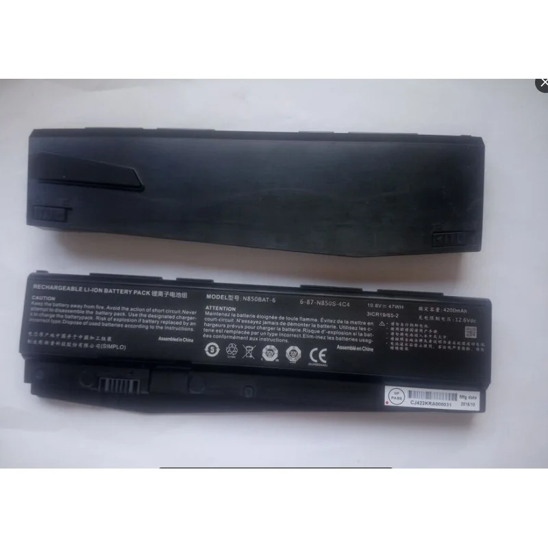 Original N850BAT-6 Battery Applicable Clevo N850 N850HC N850HJ N870HC N870HJ1 N870HK1