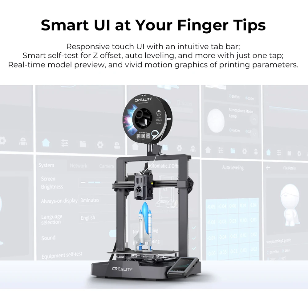 طابعة Creality Ender-3 V3 KE ثلاثية الأبعاد، طباعة عالية السرعة، درجة حرارة عالية، تسوية تلقائية FDM، آلة طباعة ثلاثية الأبعاد