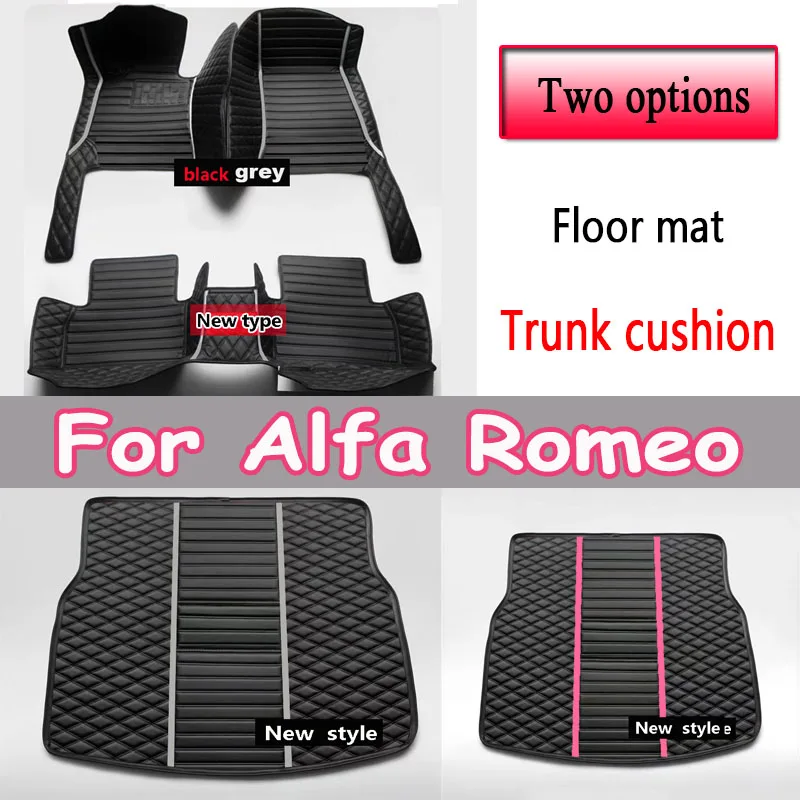 

Car floor mats for Alfa Romeo Stelvio 2017 2018 2019 2020 Custom auto foot Pads automobile carpet cover