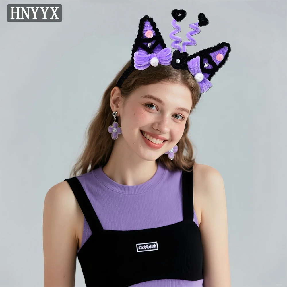 

HNYYX 2025New Halloween Hairbands Holiday Dress up Cartoon Headband Funny Cute Headdresses for Adults Kids Hair Accessory A390