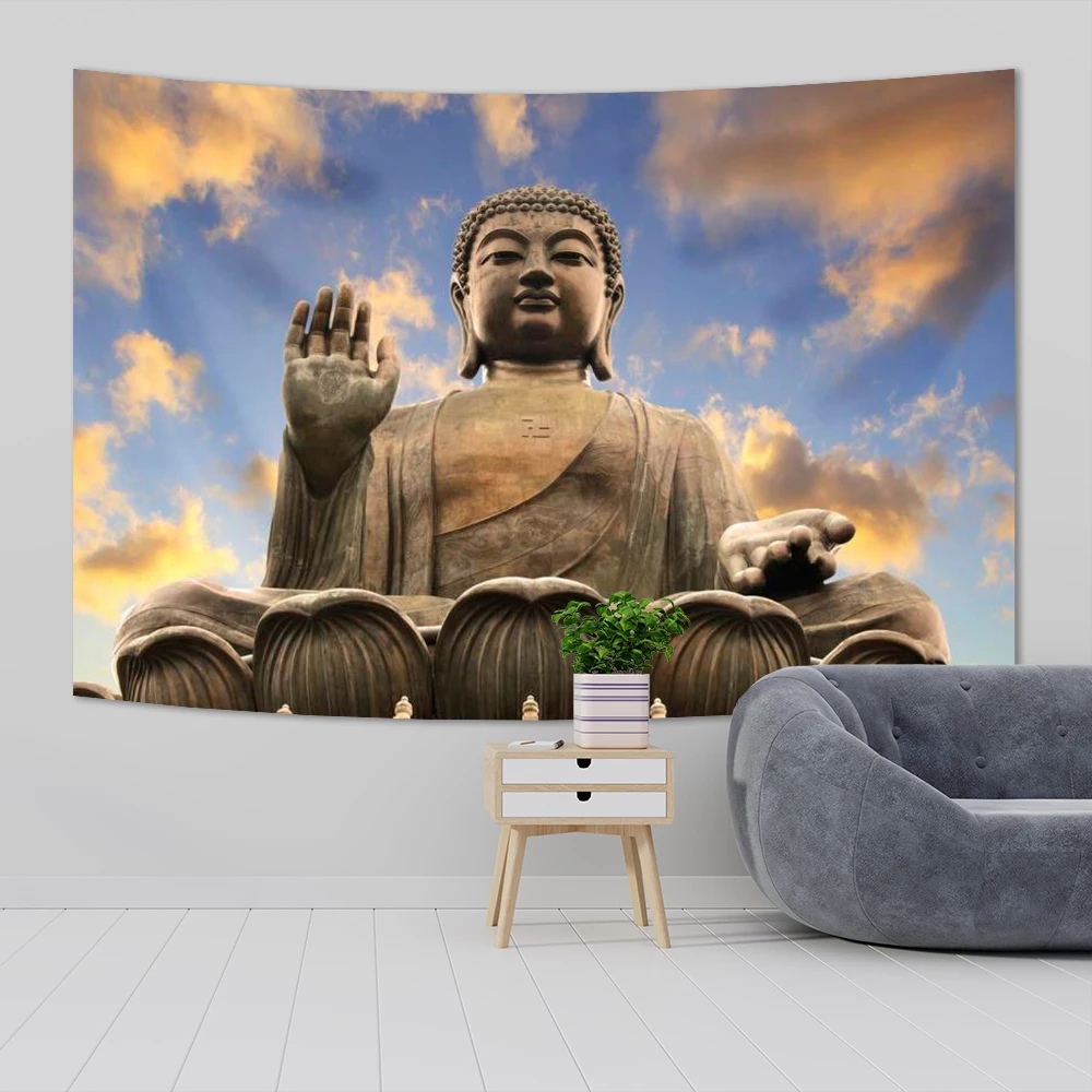 

Buddha Tapestry Bedspread Cover Bohemian Beach Mat Tablecloth Home Décor Bedroom