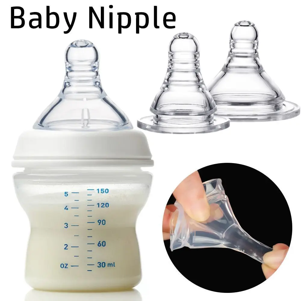 

Silicone Feeding Nipple Standard Caliber Slim Neck Bottle Pacifier Wide Caliber BPA Free Baby Pacifier Nipple Accessories