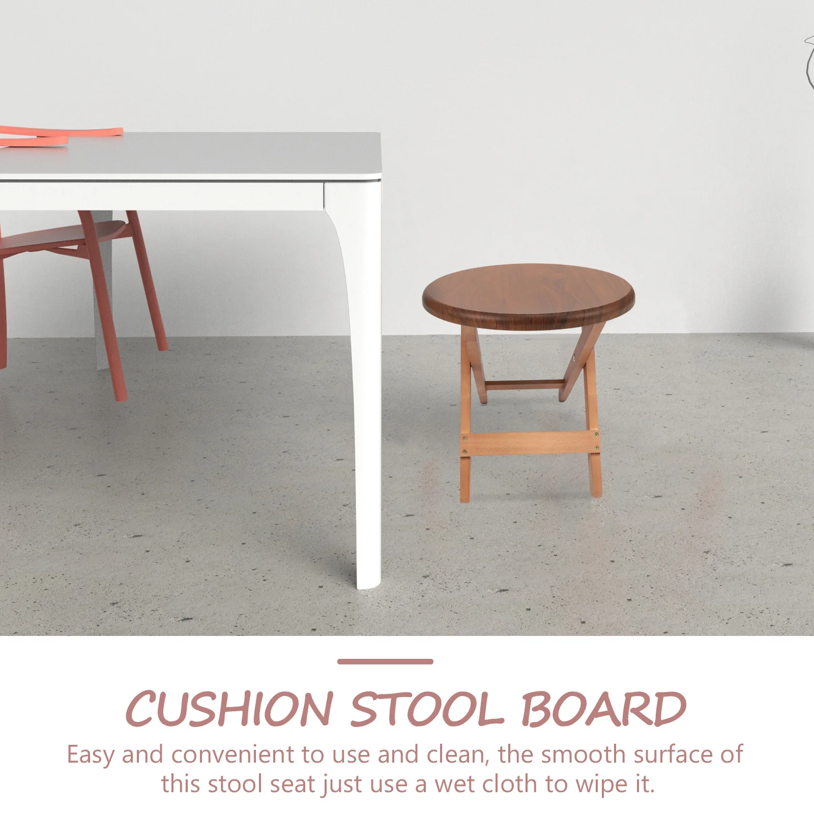 

Round Stool Seat Replacement Solid Wood Top Part Smooth Lightweight Design for Home Bar Stool Repair Wooden Seating Upgrade Part