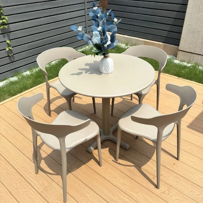 tables and chairs courtyard garden, dessert shop milk tea shop negotiation, leisure balcony simple Nordic table and chair