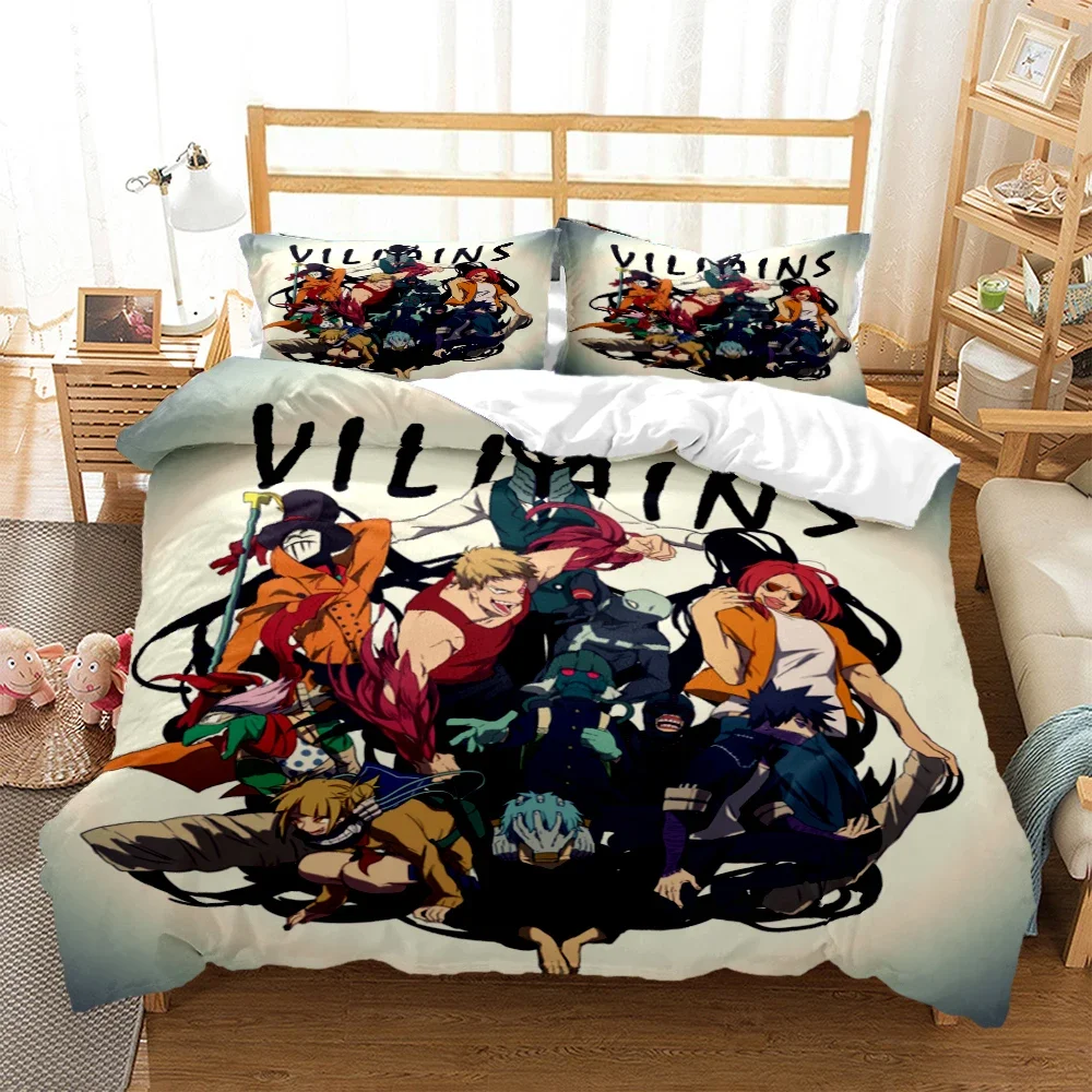 

My Hero Anime Print Three Piece Bedding Set Fashion Children or Adults for Beds Quilt Covers Pillowcases Bedding Set Gift