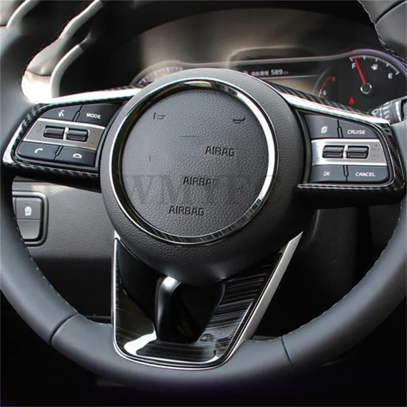 Stainless steel Car steering wheel button Sticker Decoration Cover Trim Car styling For KIA Seltos 2020 2021 2022 2023 2024 2025