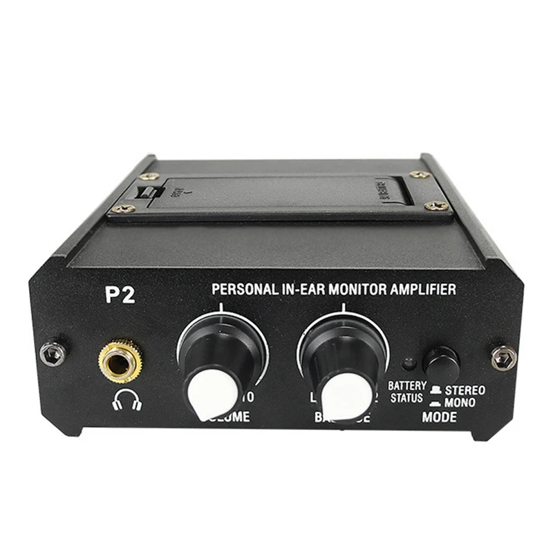 

1 PCS P2 Headphone Preamplifier Headphone Monitor Black Metal Suitable For Speech / Live Streaming EU Plug