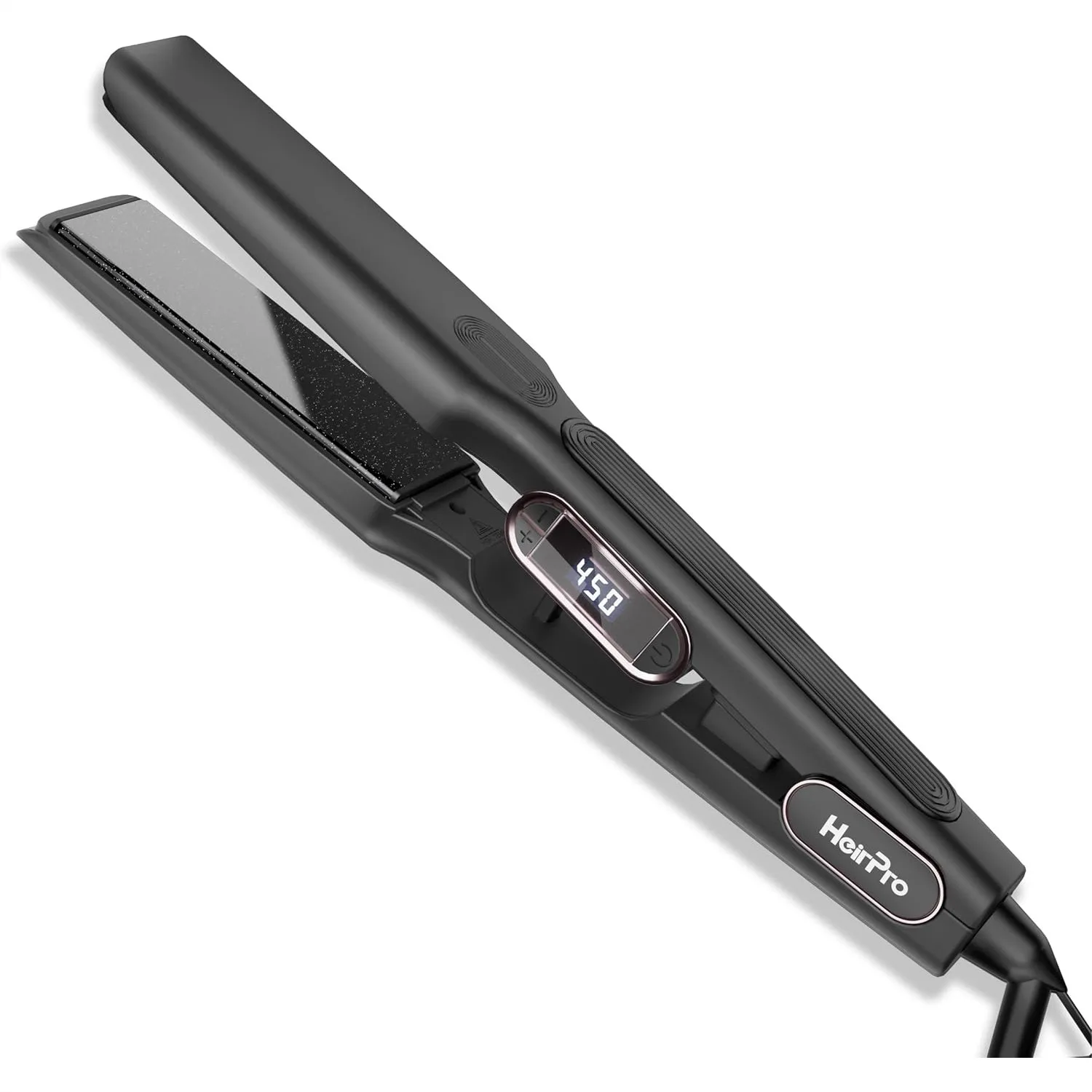

Ceramic Flat Iron Hair Straightener with 3D Floating Plate, 15 Temps for Thick Hair, Ergonomic Silicone Handle, LCD Display
