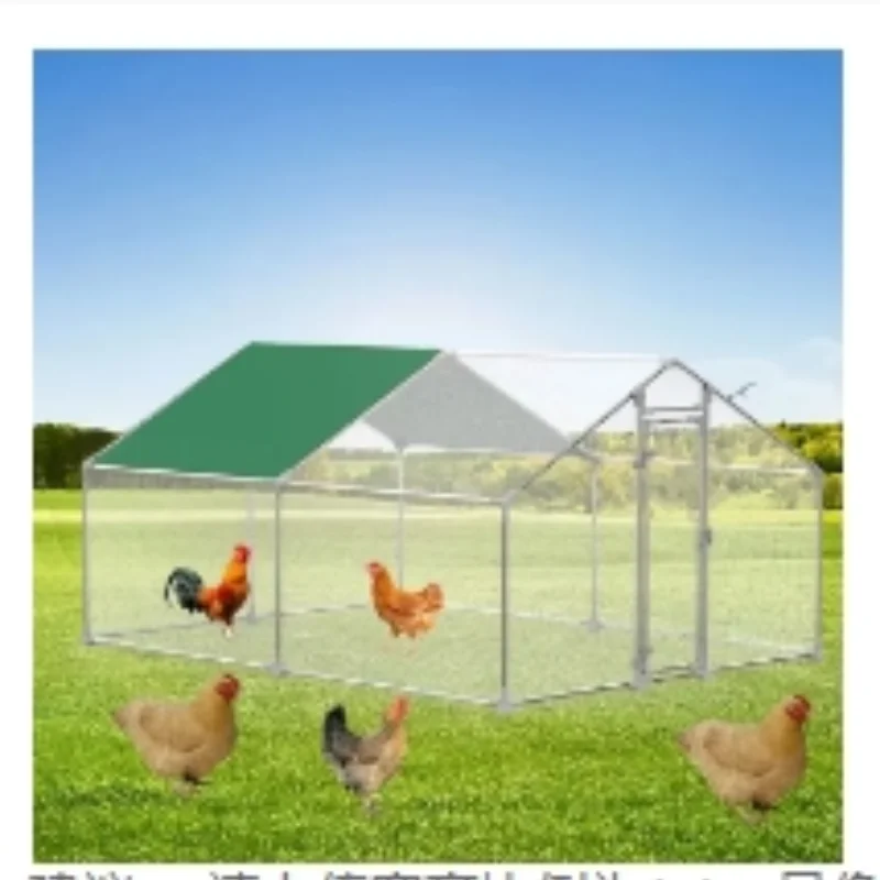 Outdoor Chicken Coop Run Walk in Poultry Cage Chicken runs house for Yard with Waterproof Cover , Ducks Rabbits Habitat Cage Spi