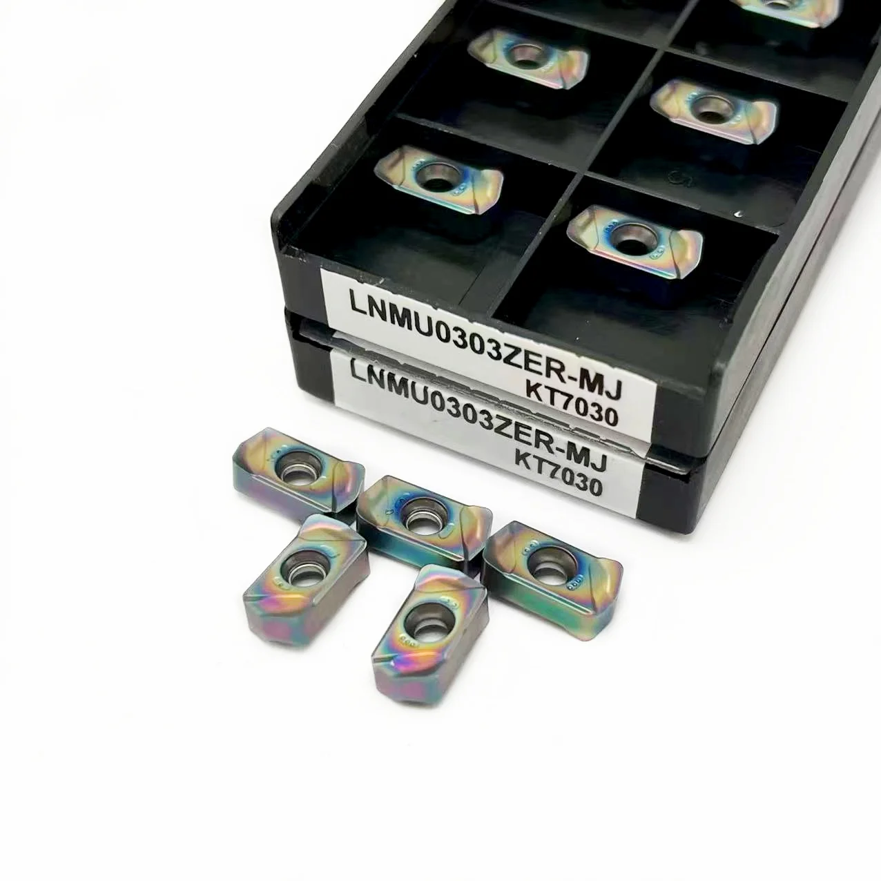 Lnmu0303zer Mj Kt7030 Wolfraam Draaien Hoge Snelheid Lnmu0303 Kt7030 Cnc Frees Gereedschap Carbide Dubbelzijdige Sneltoevoer Exnr03