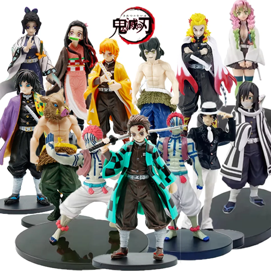 Heißer Verkauf: Demon Slayer Anime Actionfigur - Kamado Tanjirou mit Agatsuma Zenitsu und Nezuko PVC-Modellfiguren