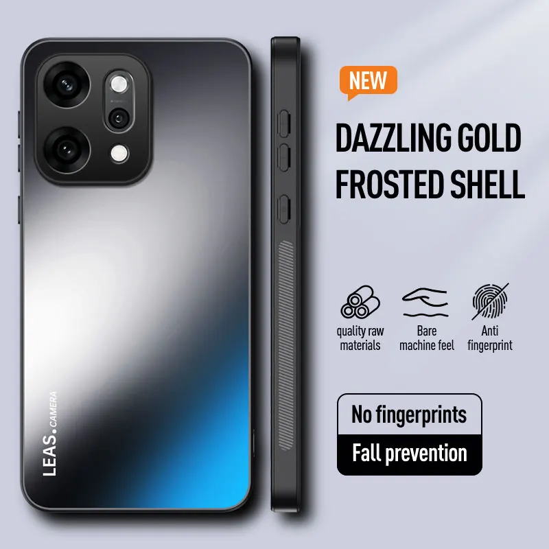 Case for Oppo Reno14 Pro Reno14 F 5G AG Frosted Dazzling Gold Silicone Hard Shockproof Phone Cover OPPOReno14F Reno14Pro CPH2743