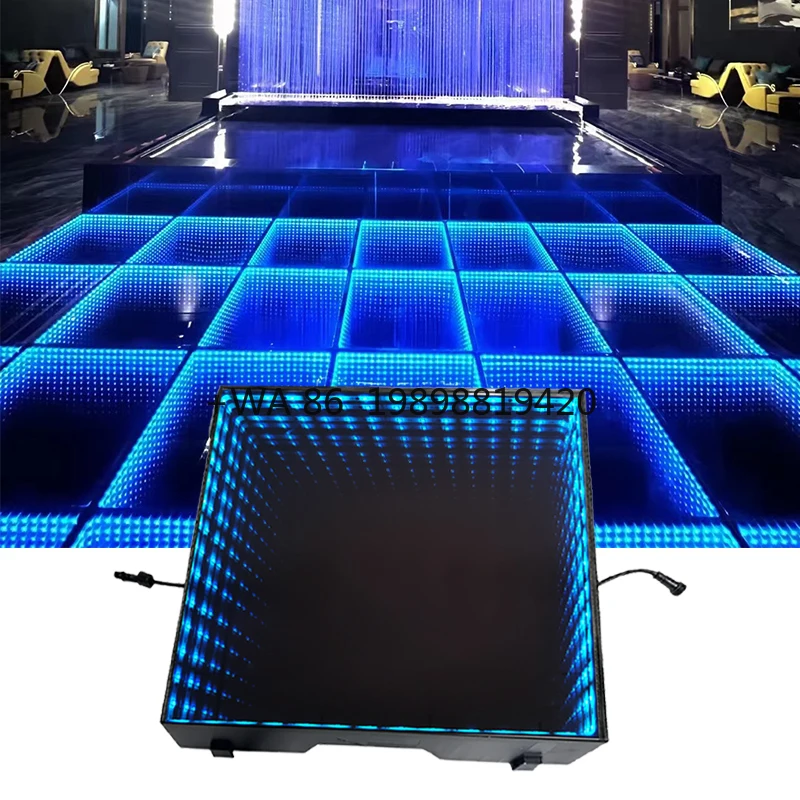 

Портативный танцпол с проводной инфракрасной панелью Infinity Mirror и 3D-эффектом LED для свадебных танцев