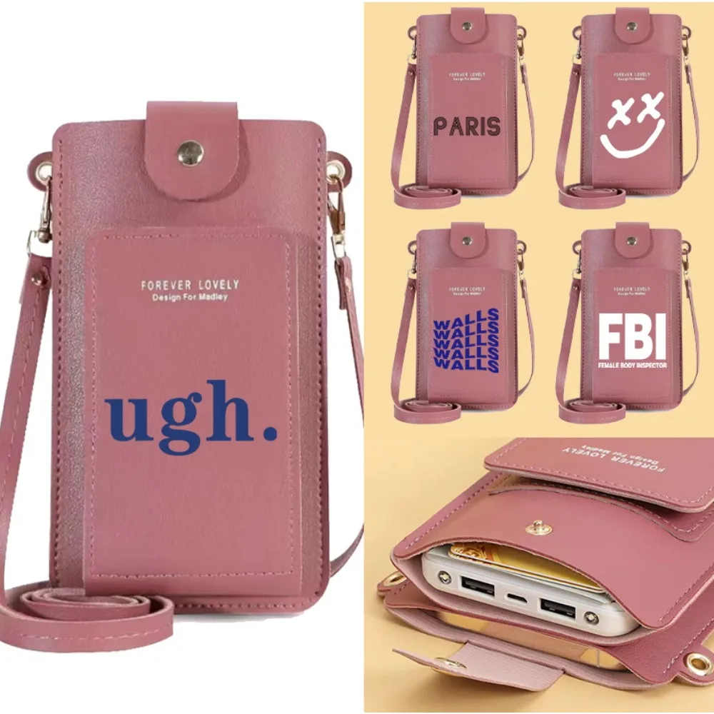 

Настенный ремень через плечо с принтом, простые портативные женские сумки, сумка для мобильного телефона, сумка для карт, легкие универсальные кошельки