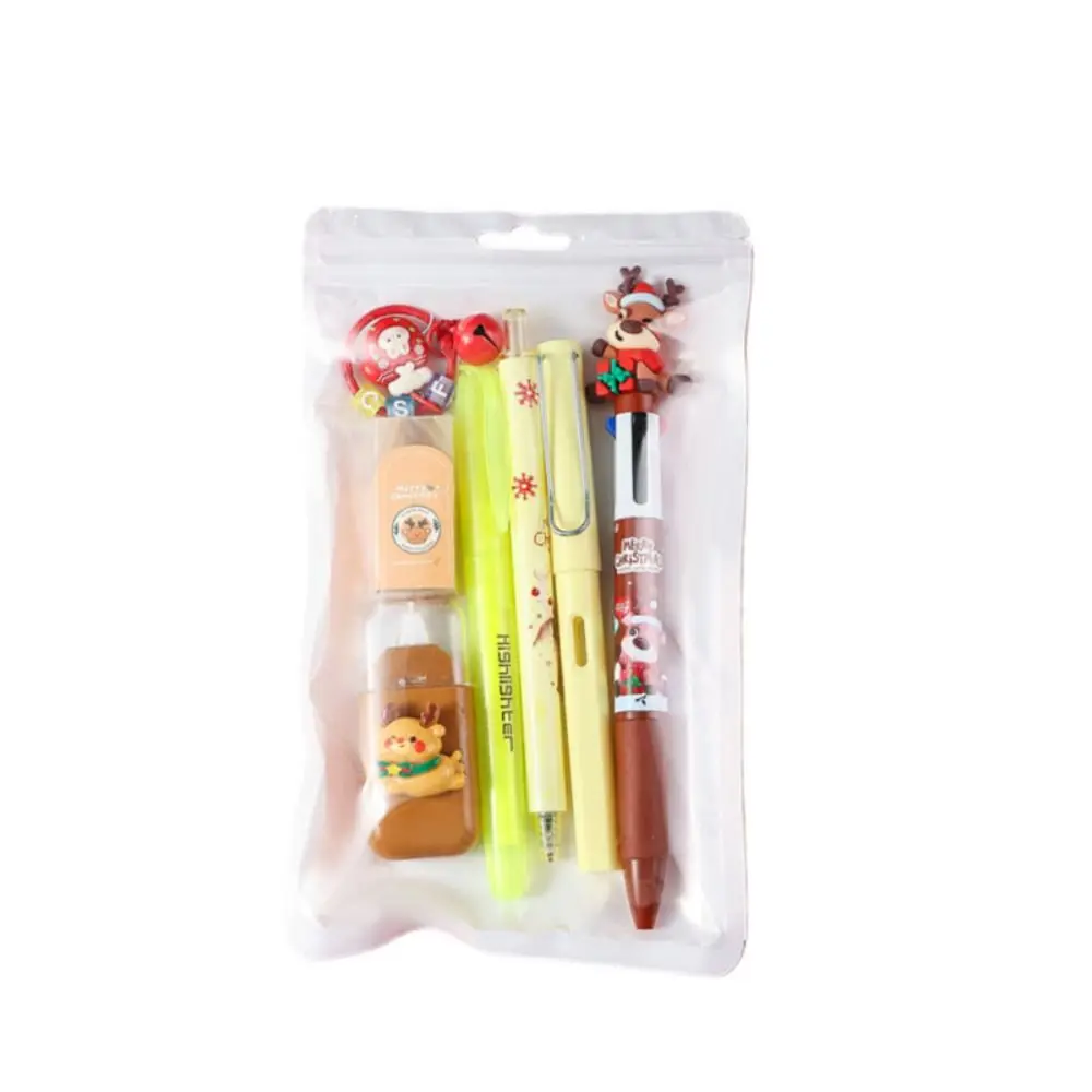 

Multi-functional 7-in-1 Stationery Set Christmas Deer Design Portable Gel Pen Highlighter School Prize