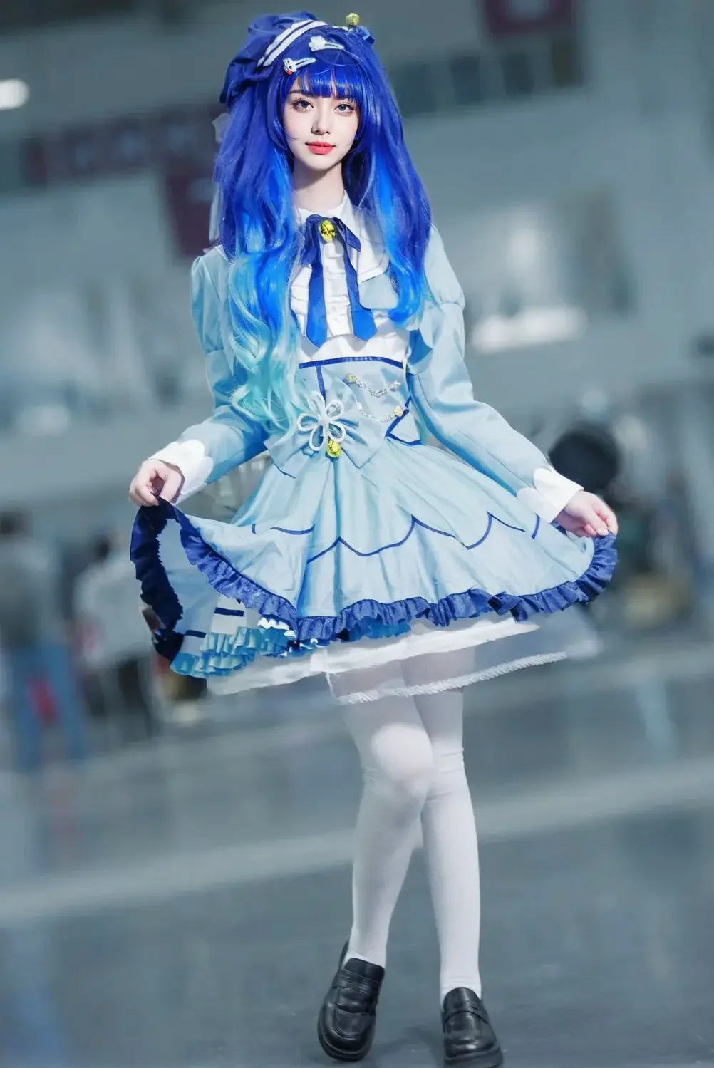 Anime Vtuber Amamiya Kokoro Lovely Lolita Uniform Cosplay Costume Halloween Carnival Party Role Play Outfit For Women wig 2025