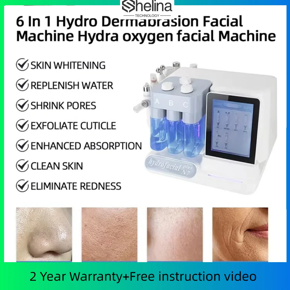 hot sale Beauty Device Oxygenated Water Peeling Face Roller Facial Massage Skin Lifting Dermabrasion Facial Machine