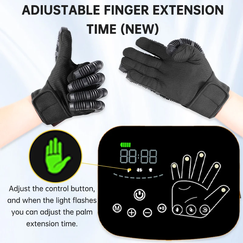 New Design Heating Intelligent Robot Glove Trainer Hand Rehabilitation Finger Exercise Equipment With Heating Function