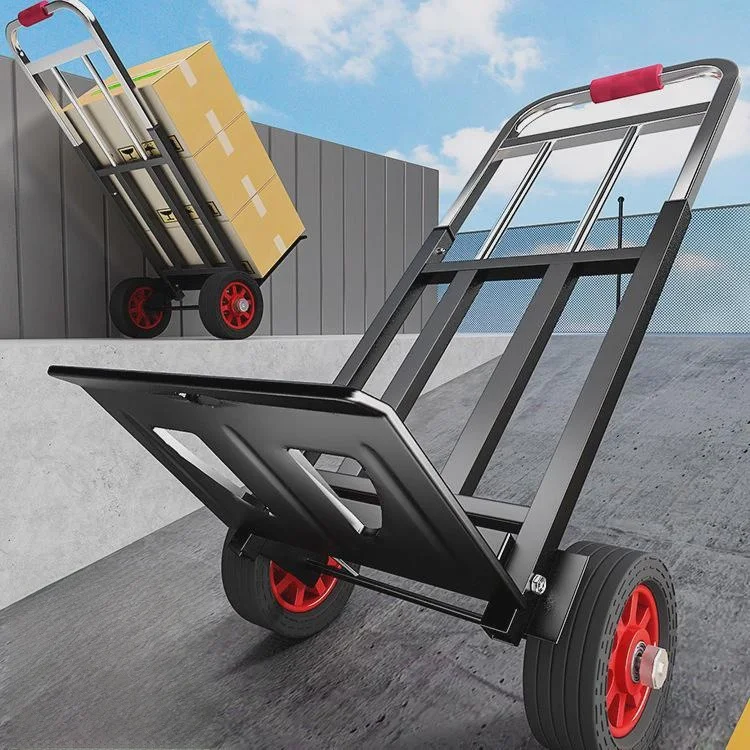 stair-climbing-hand-pulled-cargo-carrier-home-use-portable-shopping-cart-sturdy-carbon-steel-material-for-upstairs-moving