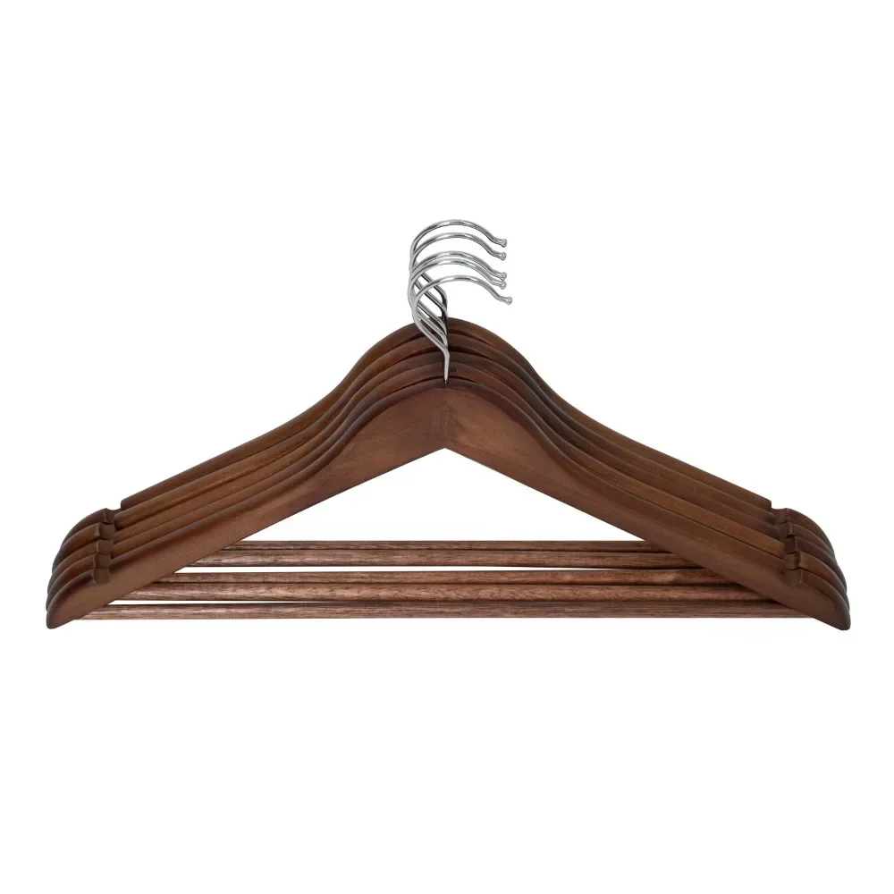 2023 New  Solid Walnut Wood Suit Hangers, 60 Pack