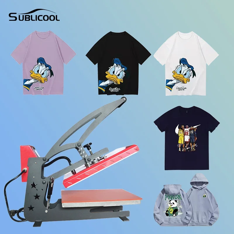 SUBLICOOL Magnetic Auto Open High Pressure Heat Press Machine Heat Transfer Printing Machine