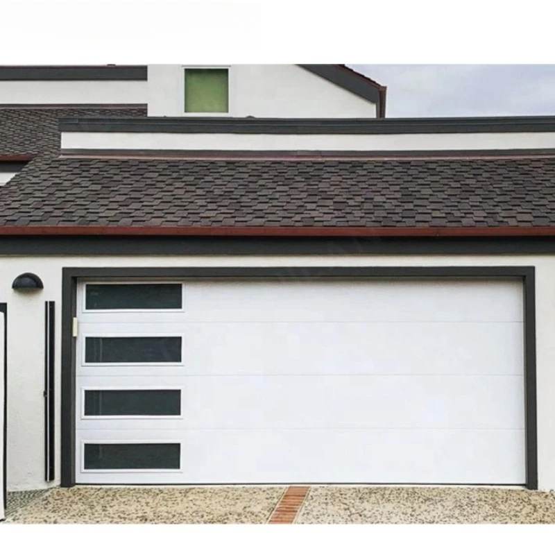 ROGENILAN Custom Aluminum Automatic Garage Door Sectional Remote-Controlled Motorized Driveway Garage Doors for Homes