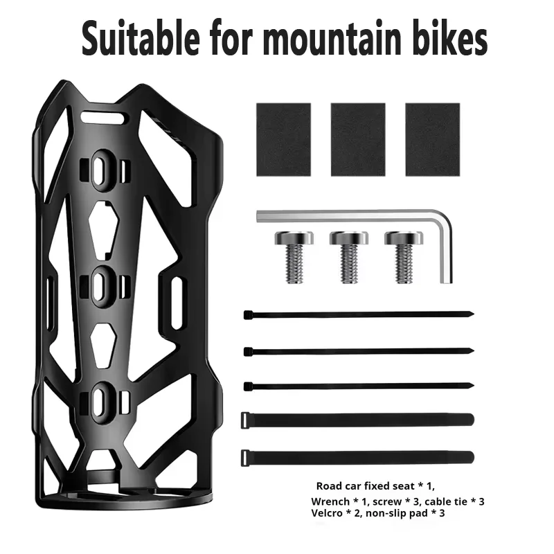 

ENLEE Держатель для велосипедной сумки Легко установить Многофункциональная велосипедная аудиоподставка для бутылки Передняя вилка Верхний держатель трубки Крепление для сумки для велосипеда