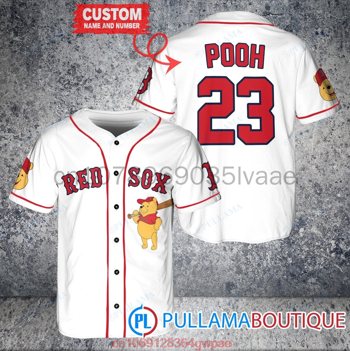 Mickey Mouse Boston Red Sox Baseball Jersey Uniform T-Shirt Customized Name Disney Baseball Jersey Men\'s and Women\'s Tops Shirts