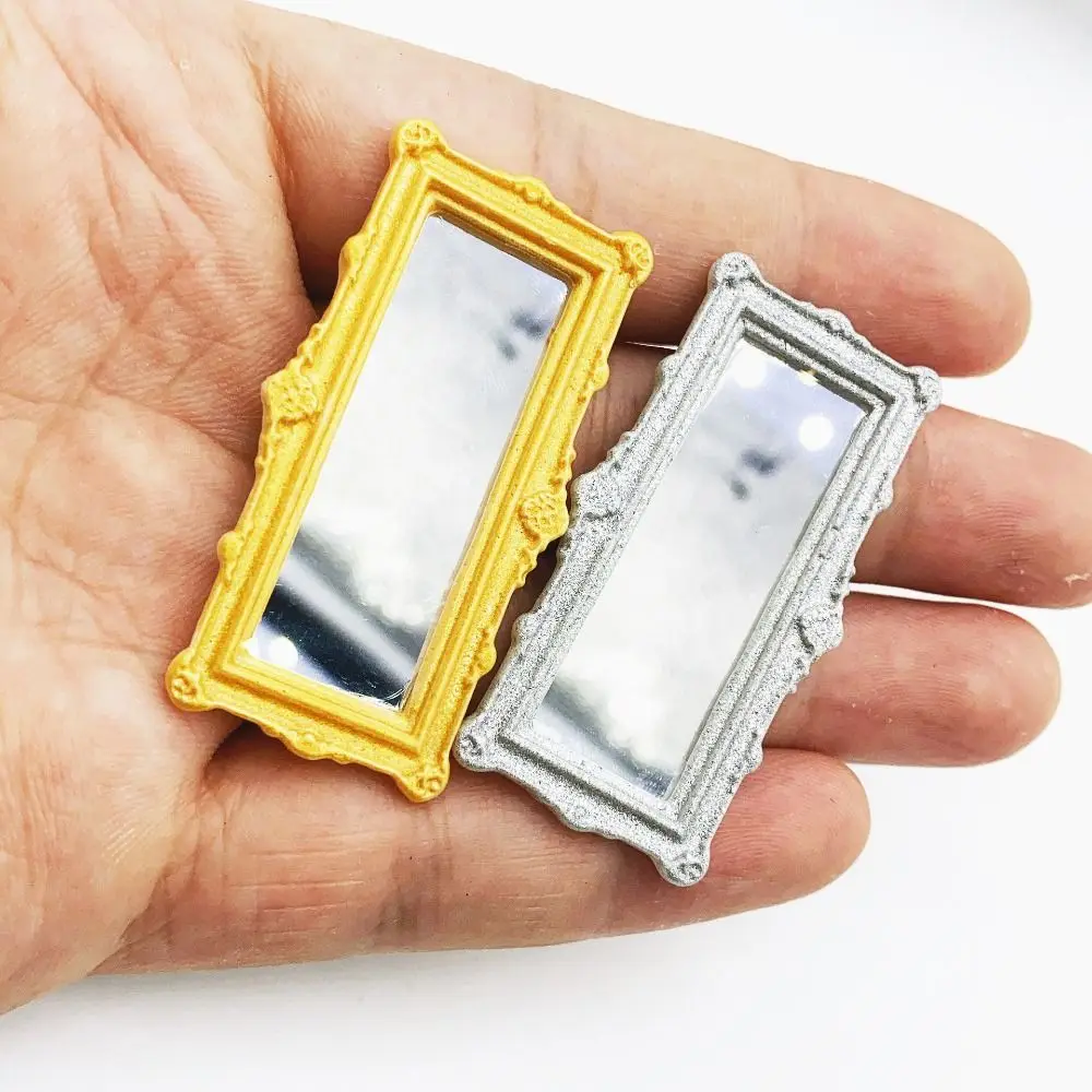 1/6 1/12 Dollhouse Miniature Mirror 2 Colors Resin Doll Accessories Makeup Mirror OB11 Dolls/Miniature Dollhouse Decoration