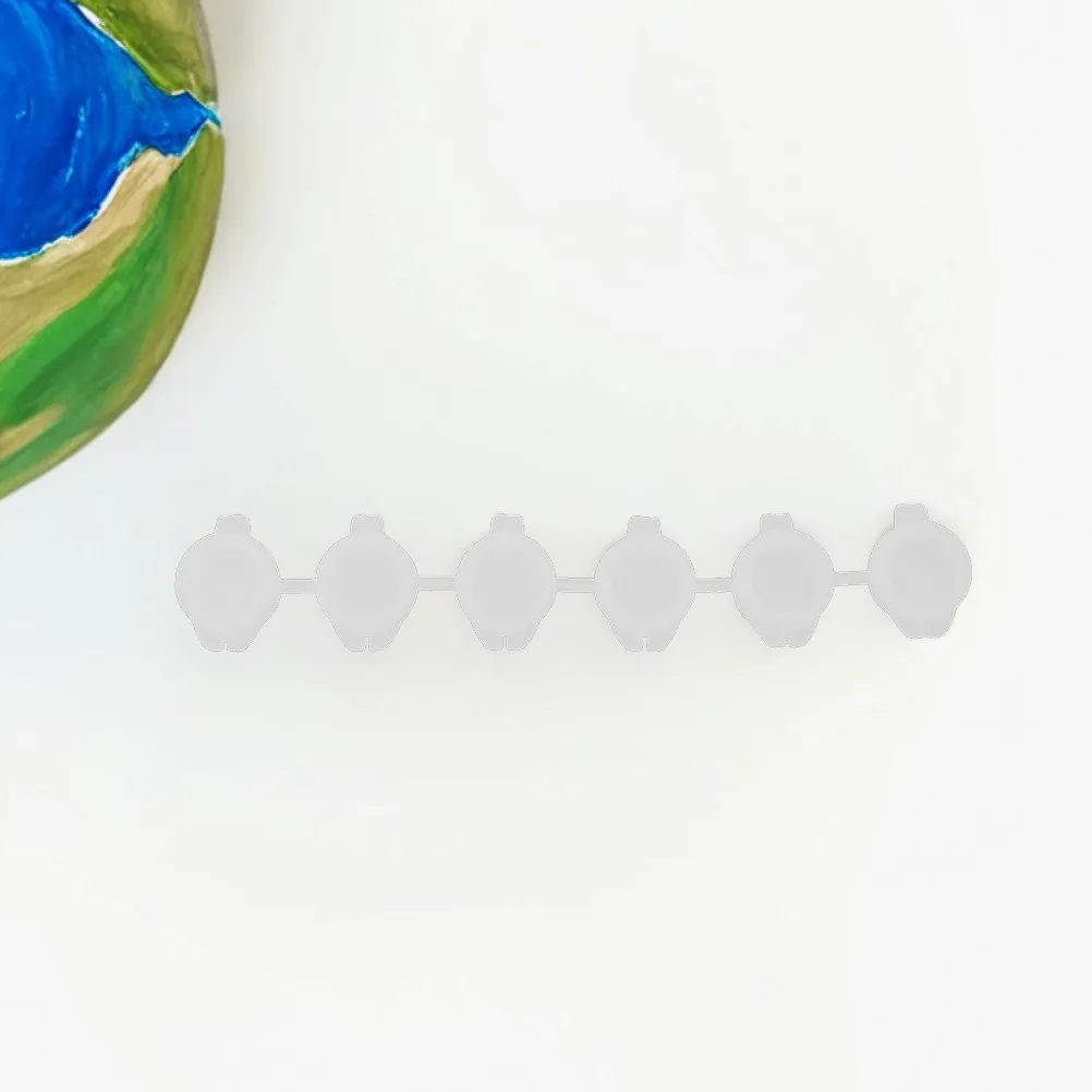 

20Pcs Six-Color Paint Container Strip Compact Mini Portable Plastic Pigment Storage Cup for Painting Arts Crafts