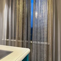 Modern Light Luxury Black Gold Sequined Gradient Tulle Curtain Nordic Industrial Style Gray Sheer Drapes For Living Bed Room #4