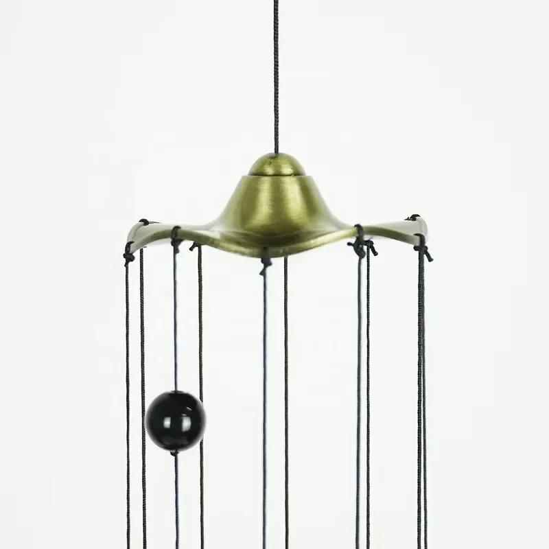 Garden decoration new 3d brass pepper outdoor wind chime crystal ball