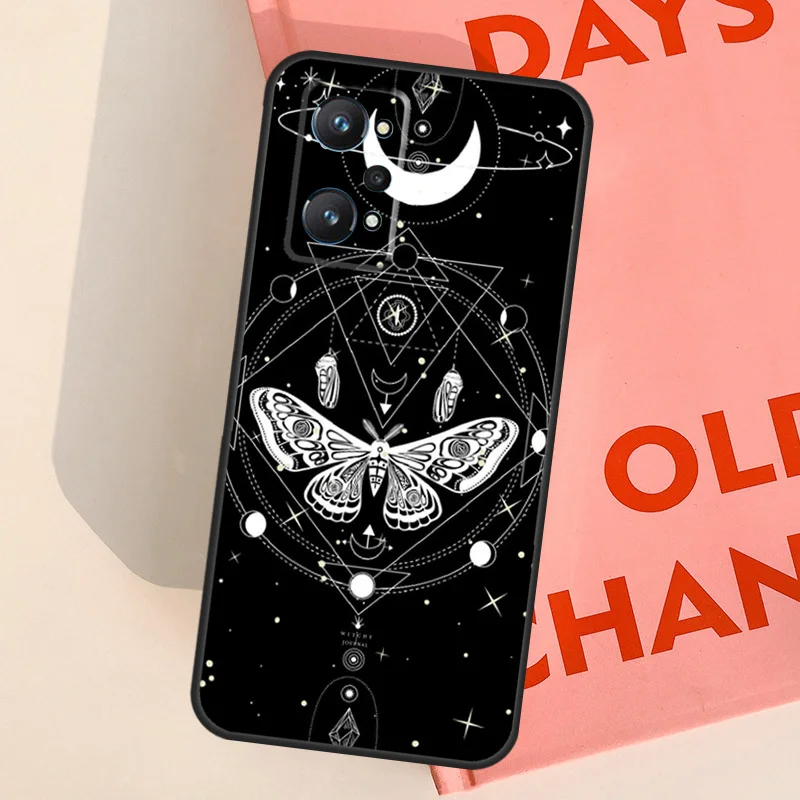 Occult Witchcraft Moon Gothic Witch Case For Realme C3 C11 C15 C21 GT Master GT Neo2 8 Pro 8i OnePlus 9 Pro 8T 9R Nord2 Cover