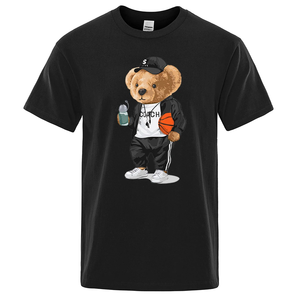 Ted Bear Basketball Trainer In Sportswear Men Women T-Shirt Comfortable Oversized T-Shirt Fashion Cotton Tops Tee Short Sleeves