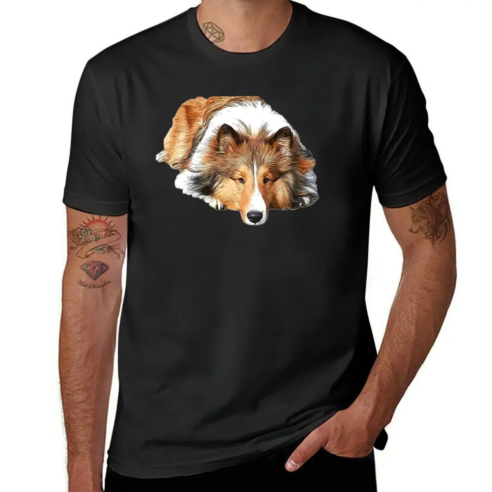 Rough Collie T-Shirt street wear vintage sweat shirts, men