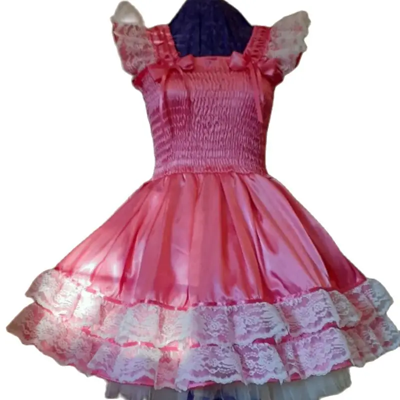 

French Sexy Adult Customized Paedophilia Crossdressing Sissy Strap Lace Elastic Waist Strap Multi Color Customized Dress
