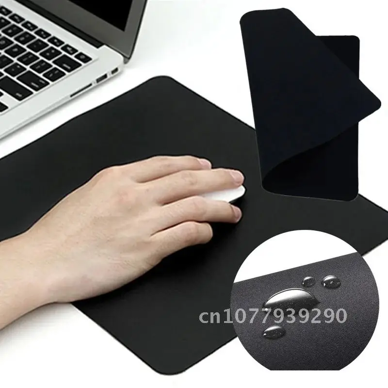 

18x22cm Black Rubber Mouse Pads Non-slip Desktop Mat For Macbook Laptop PC Mousepad Office School Computer Accessories Mice Pad