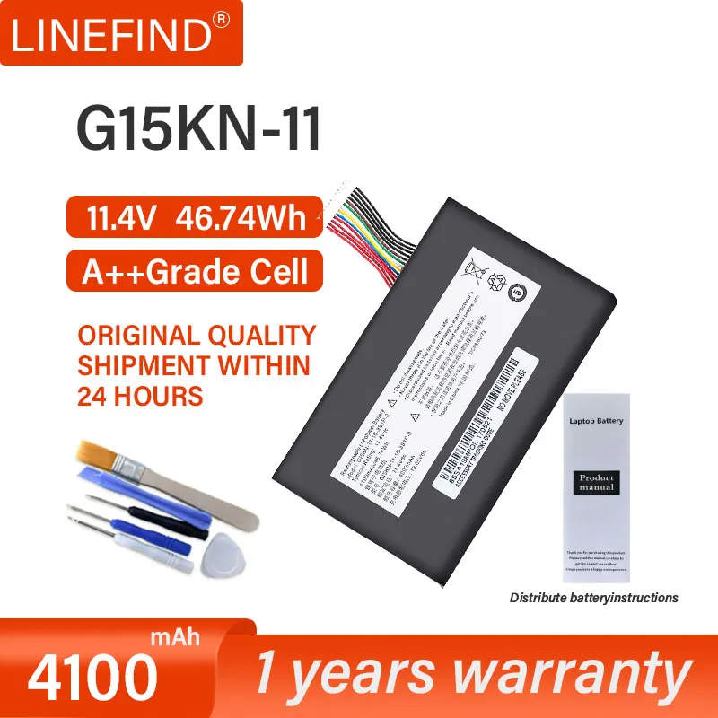 New G15KN-11-16-3S1P-0 Laptop Battery For Hasee Z7-KP7GT Z7M-i7 R0 F117-F2K 72 D1 Z7M-SL7 D2 T50T1 11.4V 4100mAh