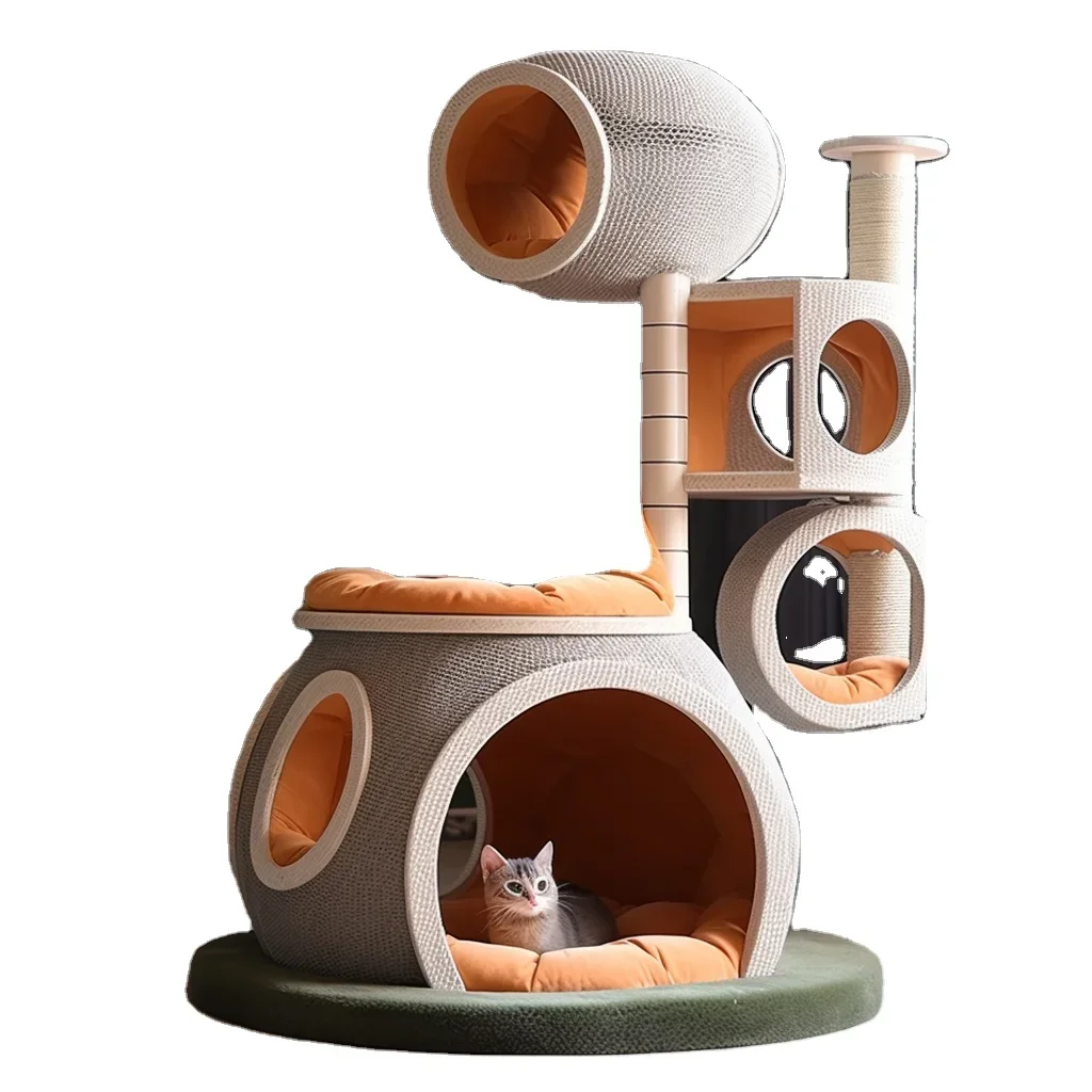 3D Printing Cat Scratching Post For The Wall Big Large Cat Scratcher Tree Tower Wooden Platform Cat Tree House