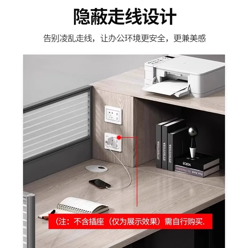 CZ-14 Office Staff Desk with Cabinet Finance Desk Staff 46 Double Seat Screen Card Seat Table and Chair